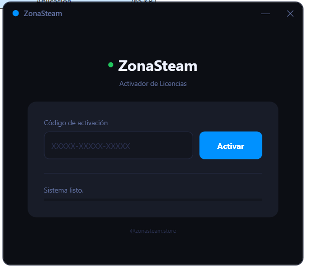 Paso 3: campo de código en el gestor de ZonaSteam